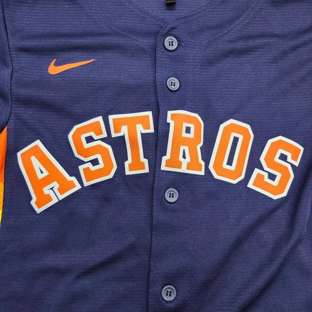 Houston Astros Alex Bregman 2 City Connect Nike Jersey Youth Small Navy Blue - Picture 2 of 9